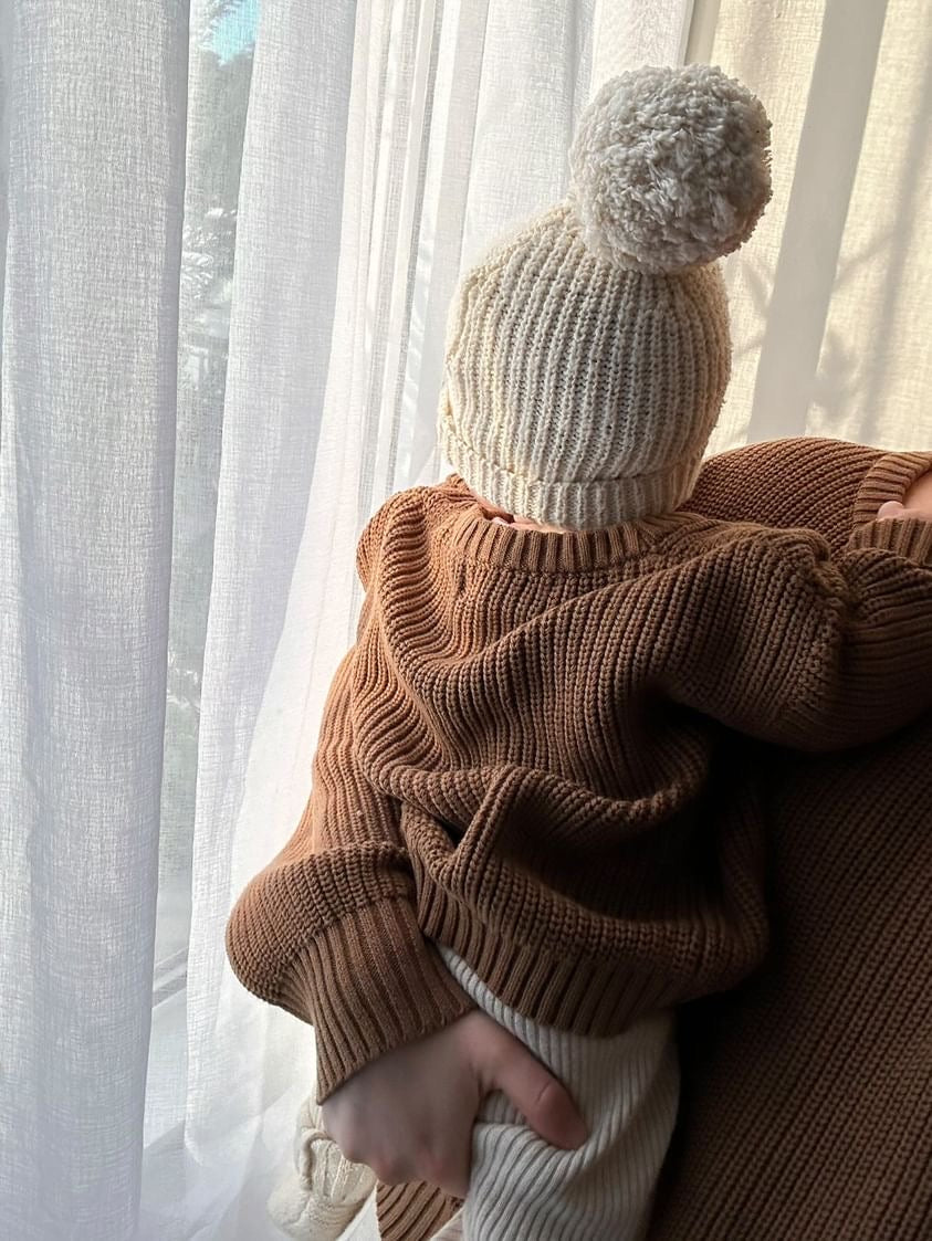 Mini Knit Jumper (ADULT SIZE) Walnut Brown