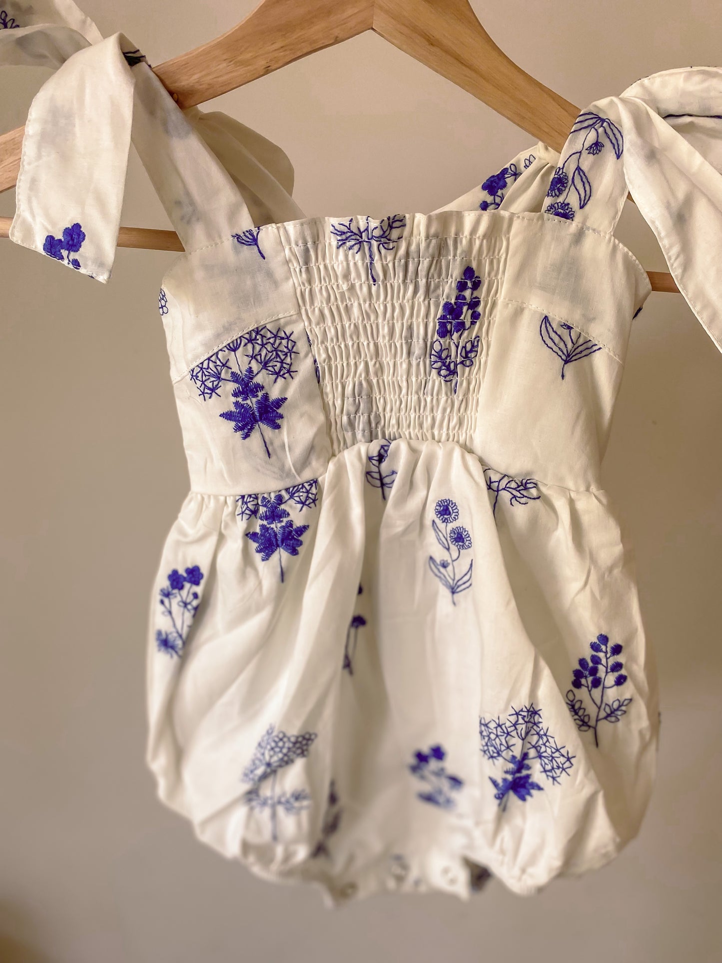 Periwinkle Petit Fleur Romper - Bibs and Bobs NZ