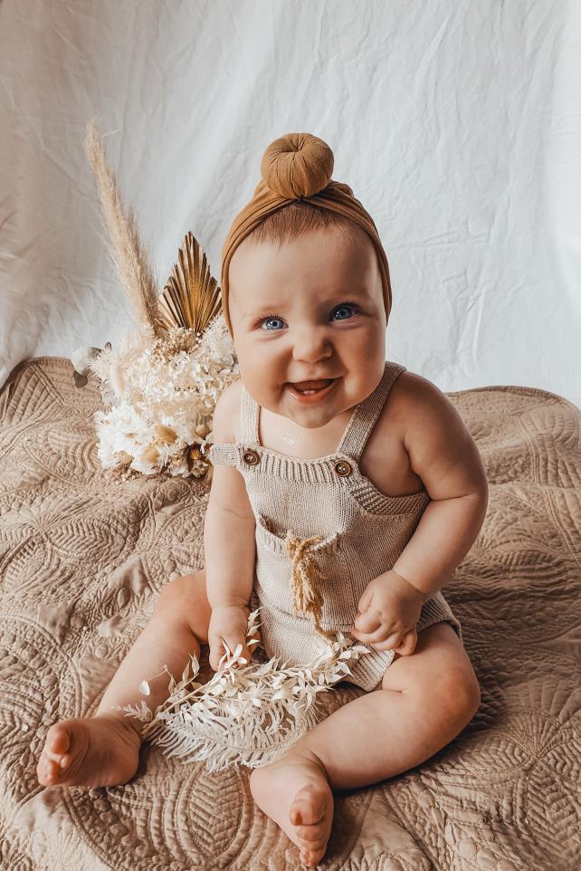Mila Sand Romper - Bibs and Bobs NZ