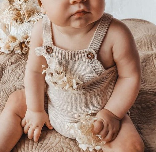Mila Sand Romper - Bibs and Bobs NZ
