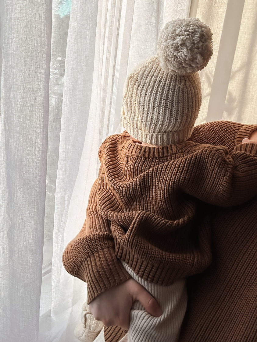 Mini Knit Jumper (KIDS SIZE) Walnut Brown