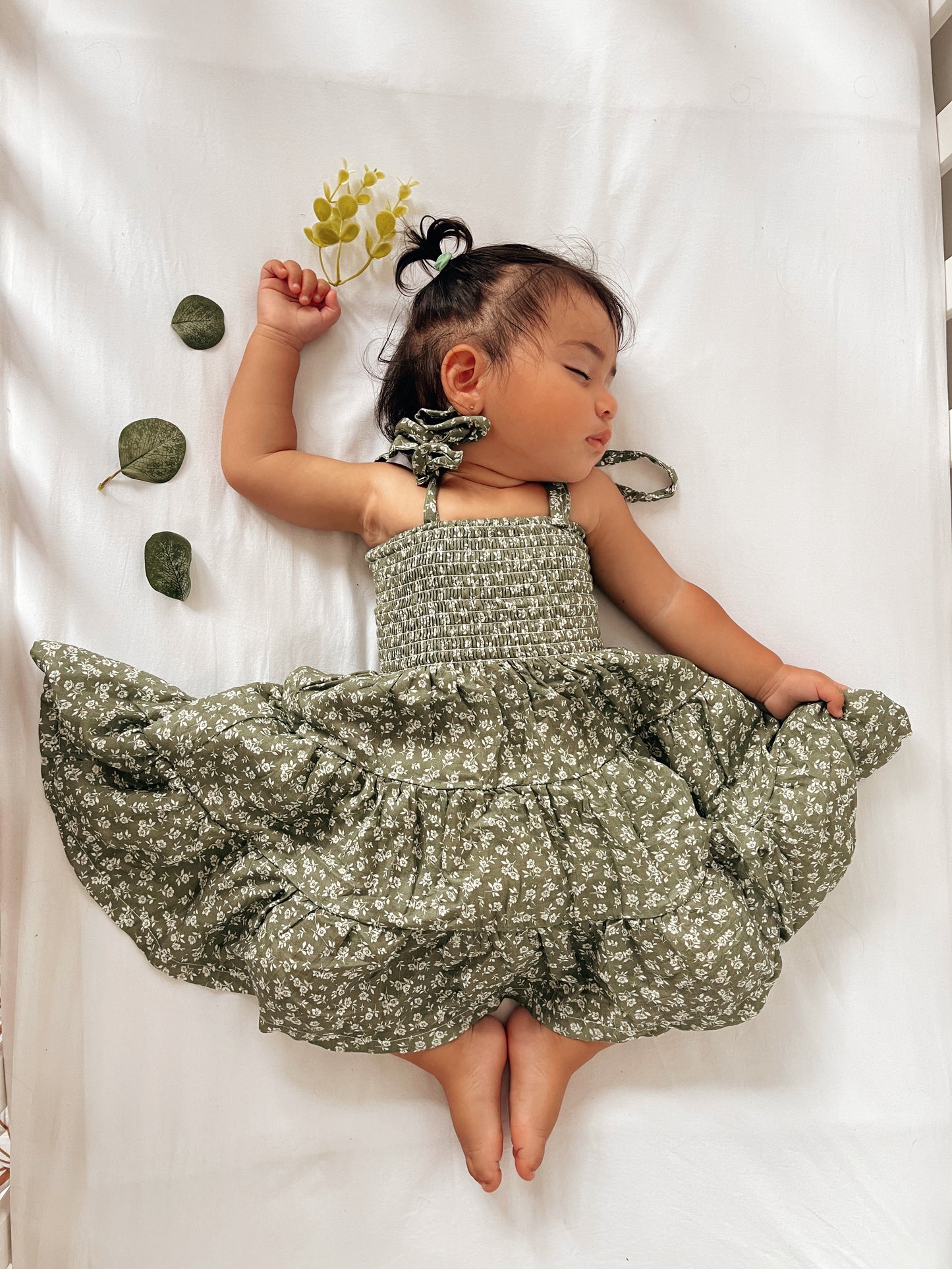 Belle Fleur Verde Dress Mini