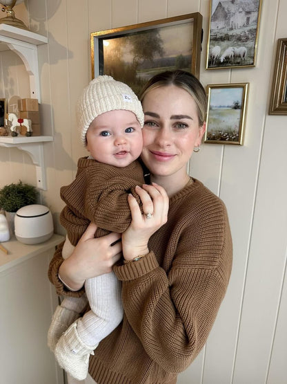 👉 Mum & Mini Cozy Pack – Final Knit Sale $89.99 AUD (was $189.99) WALNUT BROWN