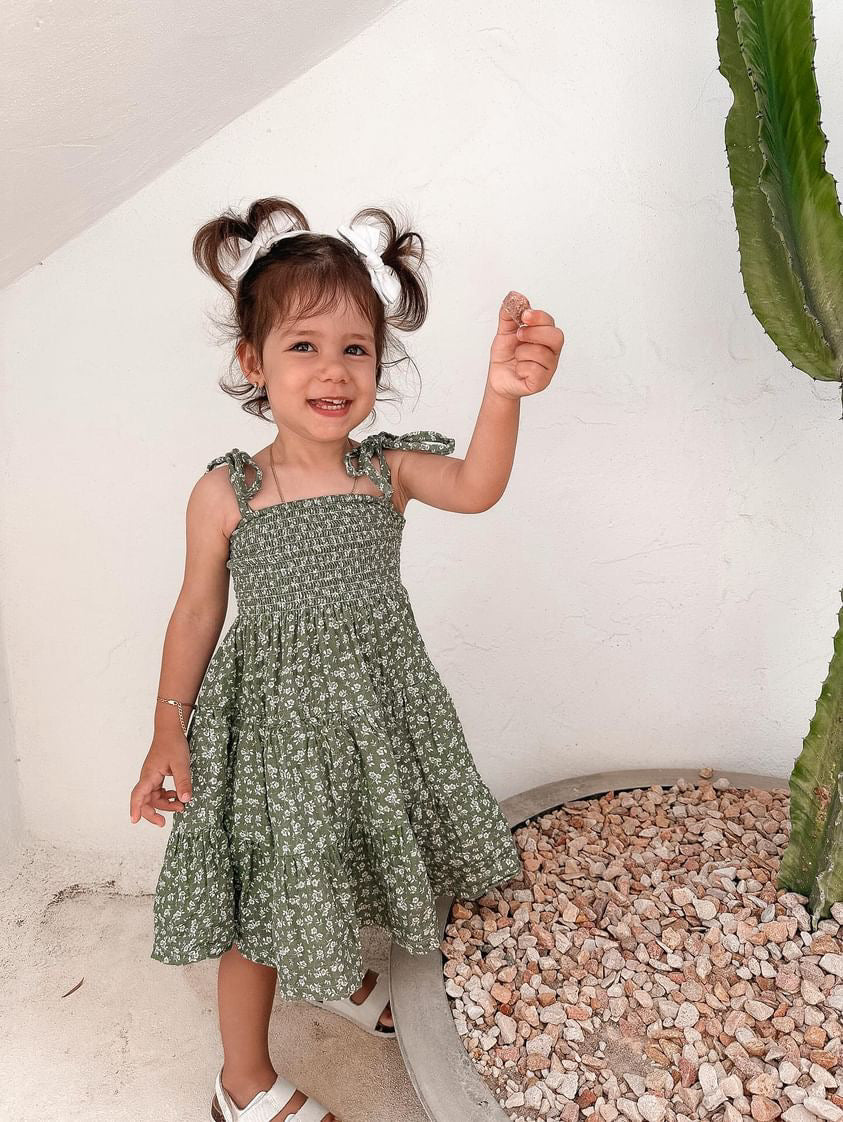 Belle Fleur Verde Dress Mini