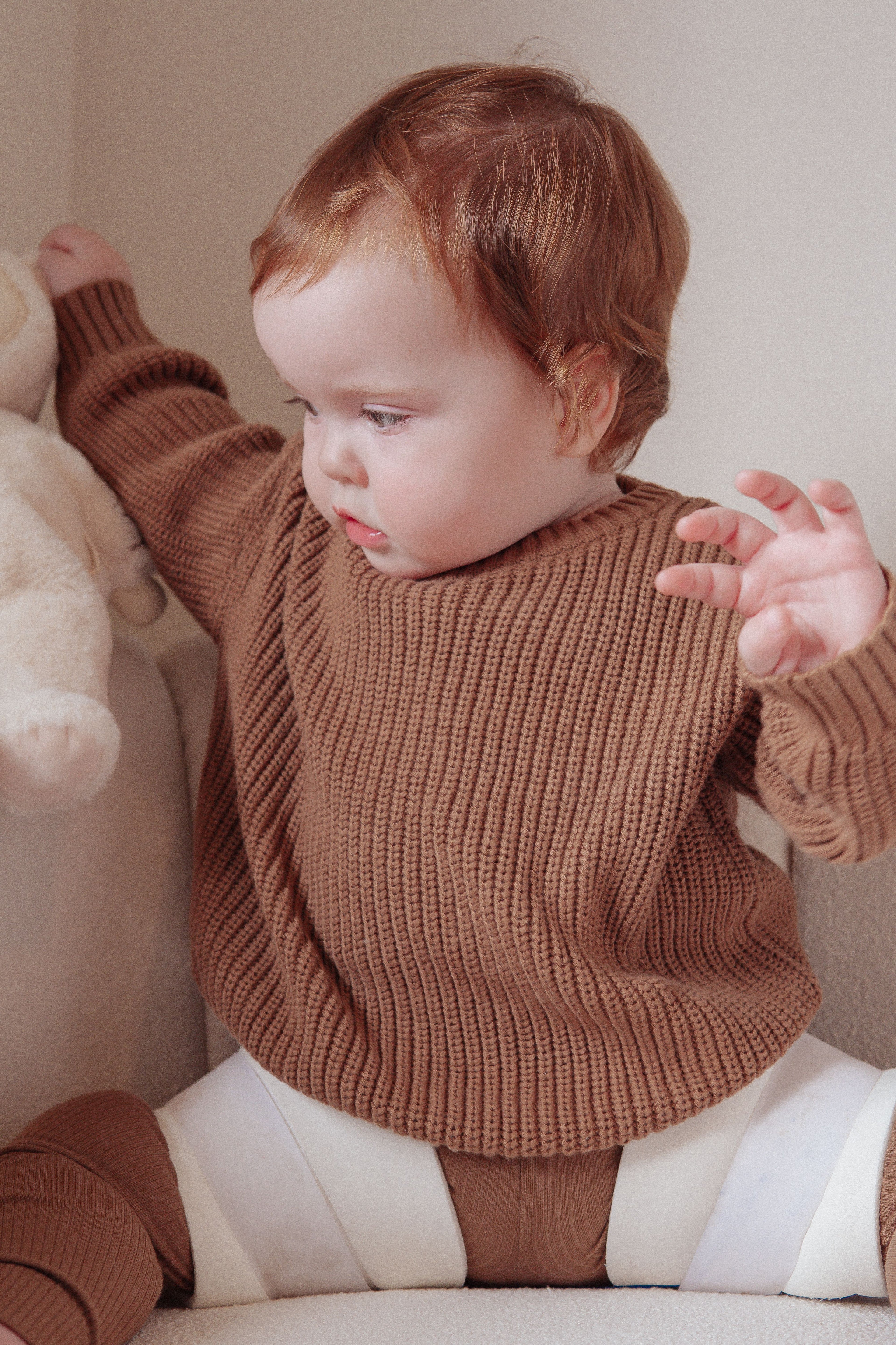 Mini Knit Jumper (KIDS SIZE) Walnut Brown