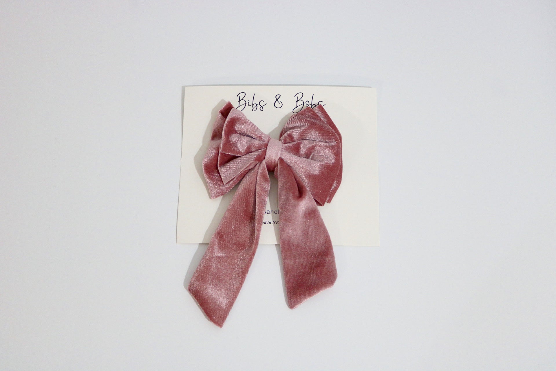 Sophia luxurious velvet double bow knot hair pin - Bibs and Bobs NZ