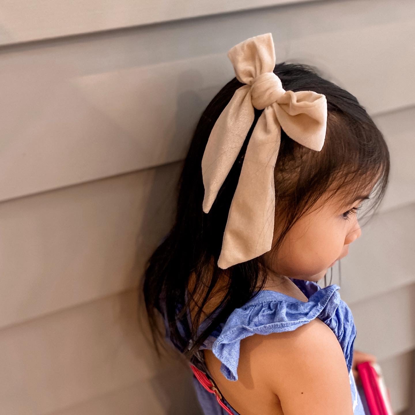 Celeste luxurious velvet single bow knot hair pin - Bibs and Bobs NZ