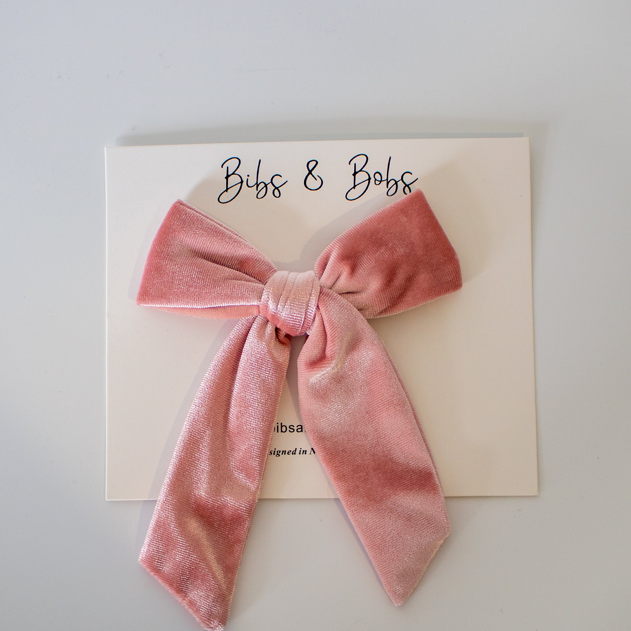 Celeste luxurious velvet single bow knot hair pin - Bibs and Bobs NZ