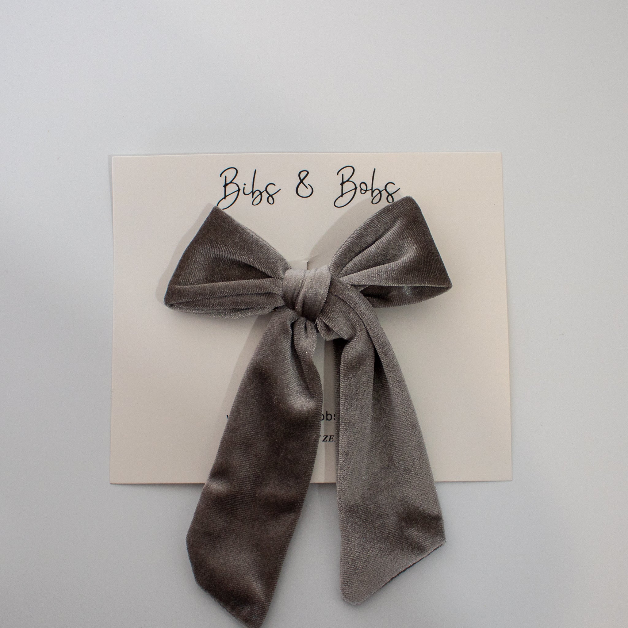Celeste luxurious velvet single bow knot hair pin - Bibs and Bobs NZ