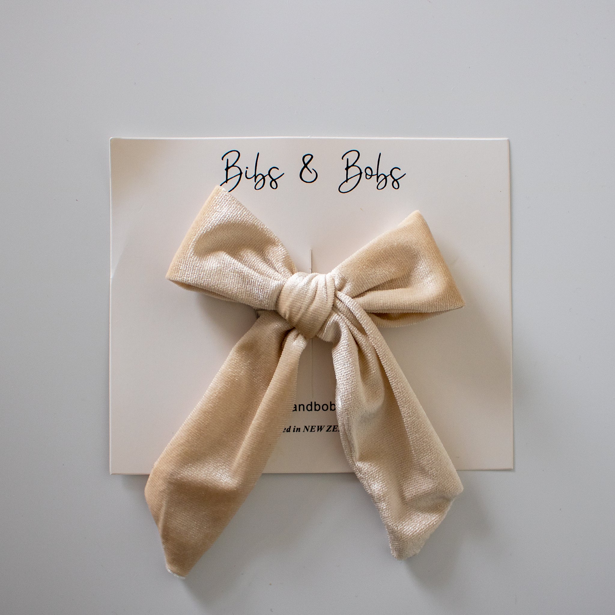 Celeste luxurious velvet single bow knot hair pin - Bibs and Bobs NZ