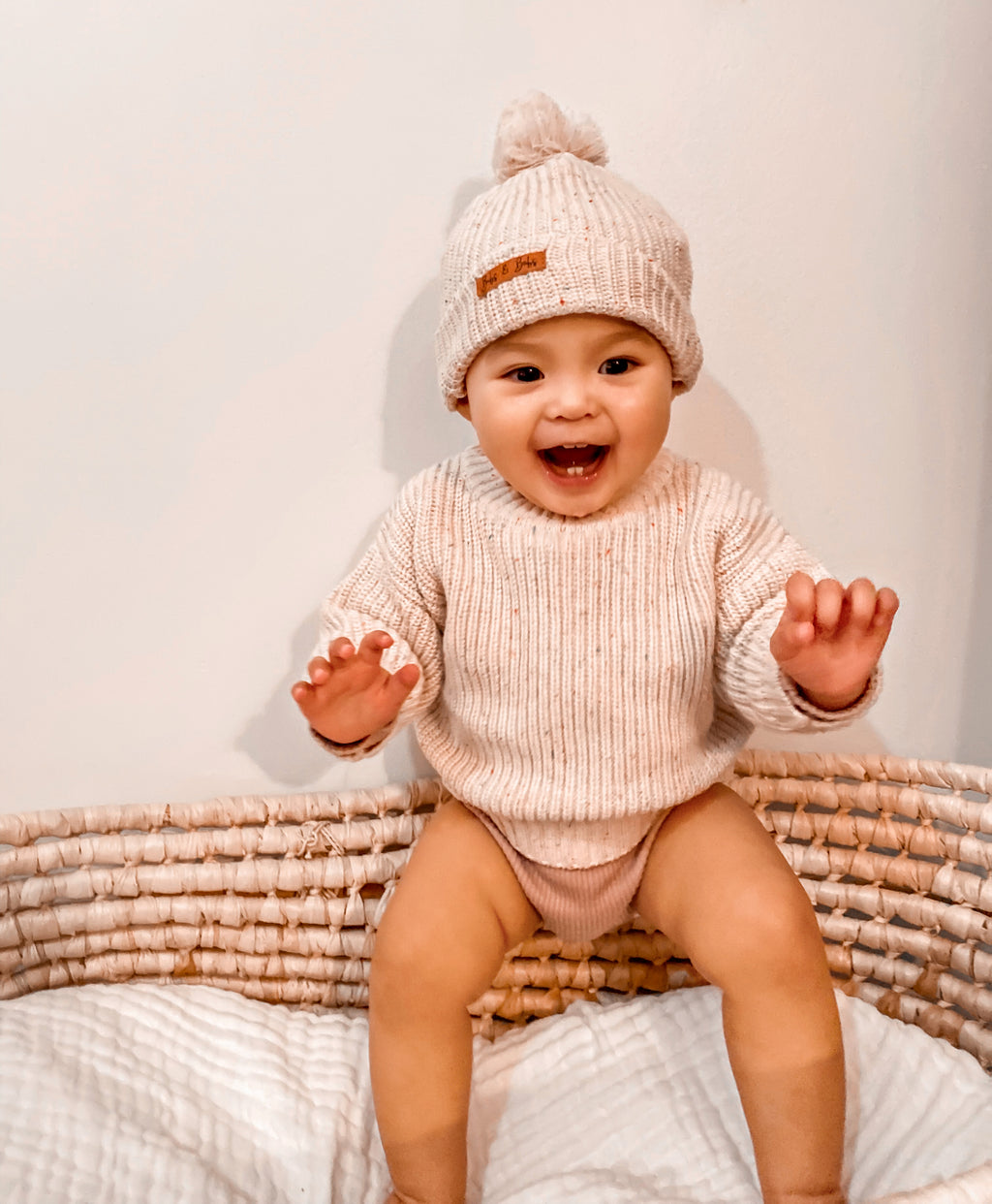 Mini Knit Jumper (KIDS SIZE) Speckle - Bibs and Bobs NZ