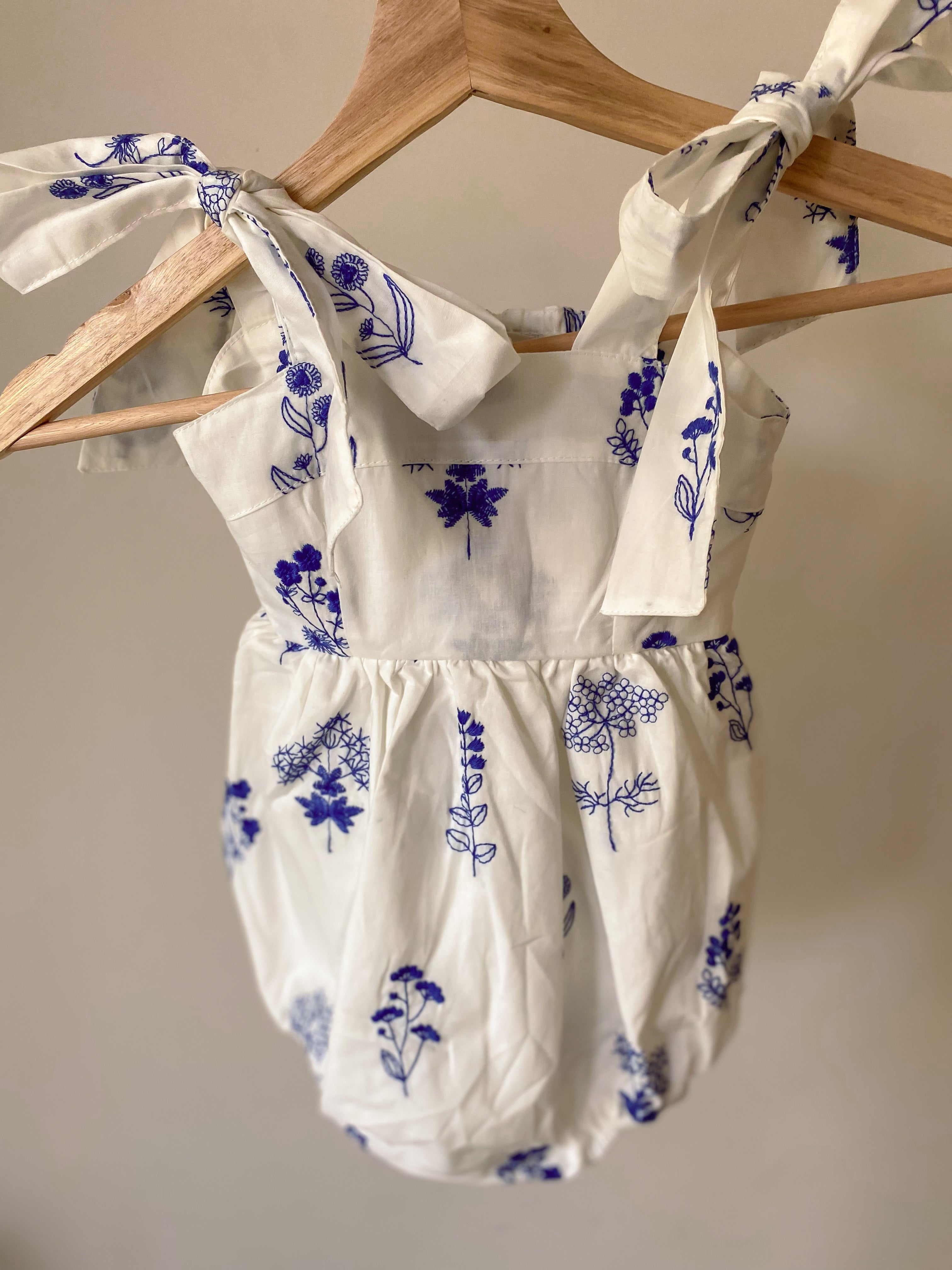 Periwinkle Petit Fleur Romper - Bibs and Bobs NZ